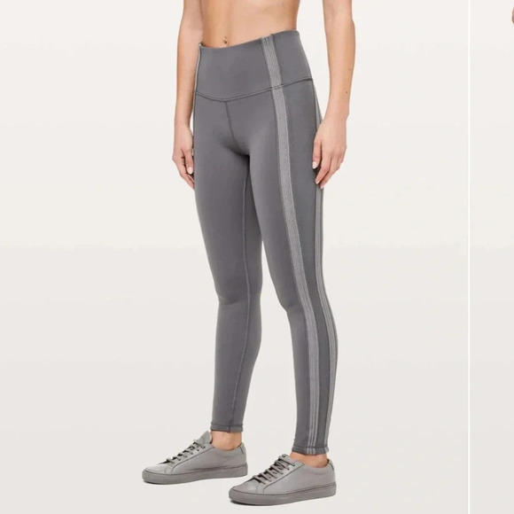 Lululemon Power Lines Pant *28" - Titanium / Dark Chrome - Size 4 - Picture 1 of 12